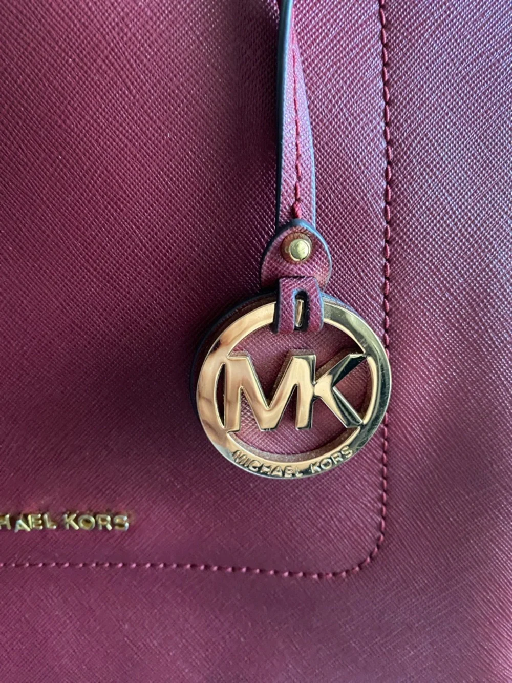 Michael Kors Burgundy Leather Large East West Walsh Shopper Tote burgundy - Picture 4 of 16
